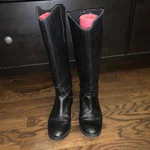 Black Leather Riding Boots